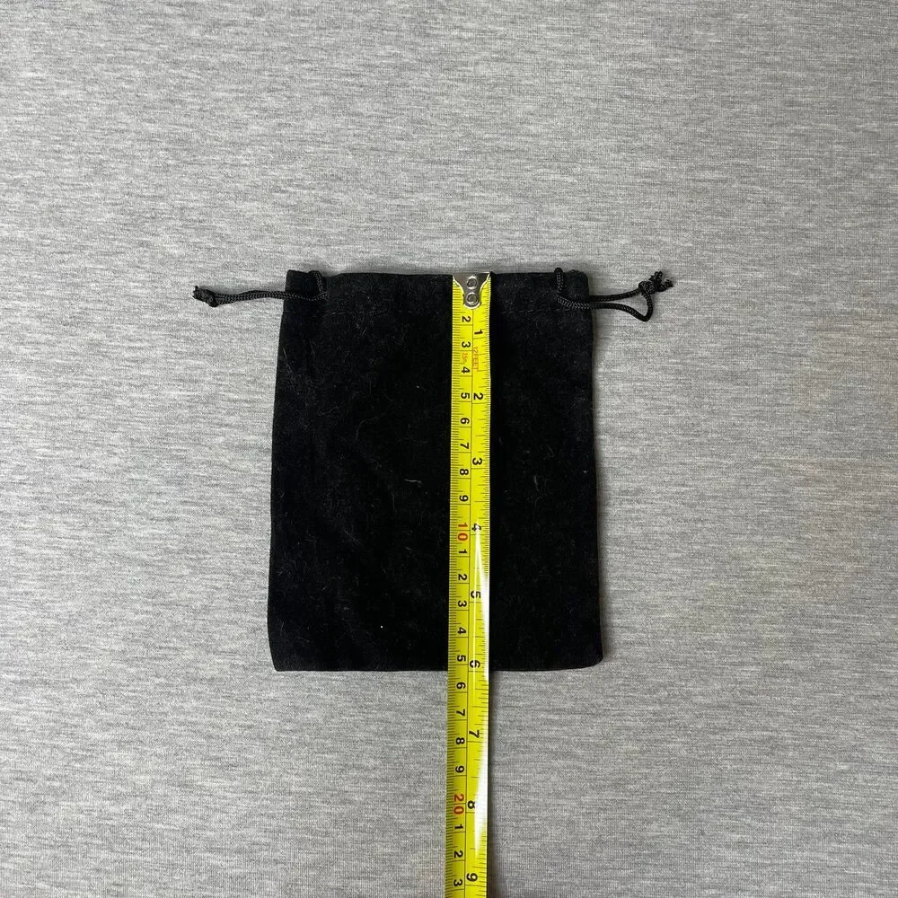 Solid Black Velour Gift Dust Bag 5” x 6”